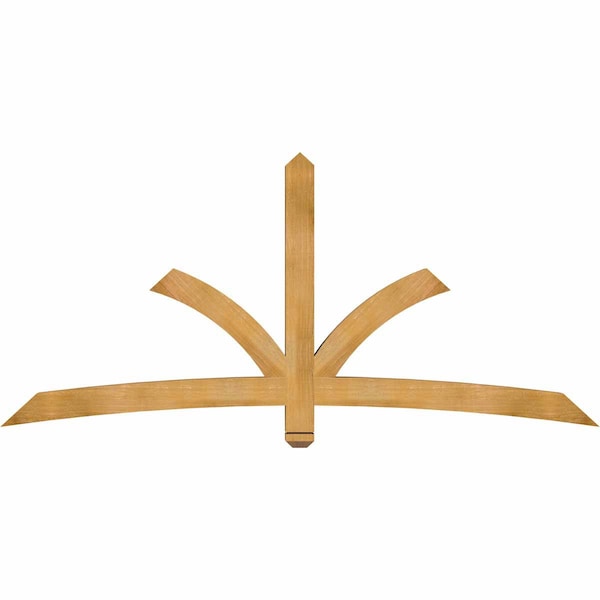 Ekena Millwork Davenport Rough Sawn Timber Gable Bracket, Western Red Cedar, 84"W x 38"H x 4"D x 4"F, 11/12 Pitch GBW084X38X0404DAV00RWR - main